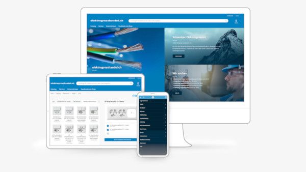 Screens: Neuer E-Shop elektrogrosshandel.ch