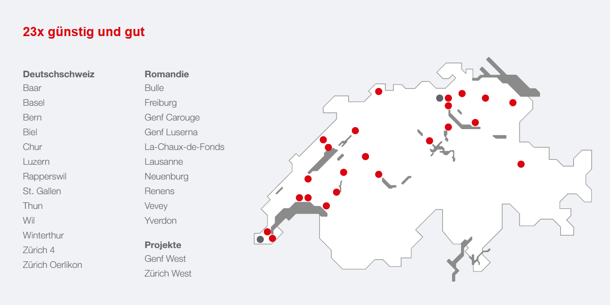 Standorte Caritas Märkte